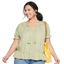 Plus Size Sonoma Goods For Life® Drop Waist Top