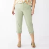 Plus Size Sonoma Goods For Life® Premium Rolled Girlfriend Jeans -Sonoma Clothing Store 5272706 Akiva Green