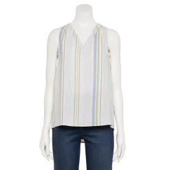 Women's Sonoma Goods For Life® V-Neck Tank 29 Women's Sonoma Goods For Life® V-Neck Tank -Sonoma Clothing Store 5297402 Blue Mixed Stripe