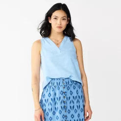 Women's Sonoma Goods For Life® V-Neck Tank 41 Women's Sonoma Goods For Life® V-Neck Tank -Sonoma Clothing Store 5297402 Light Blue