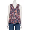 Women's Sonoma Goods For Life® V-Neck Tank -Sonoma Clothing Store 5297402 Navy Mauve Floral