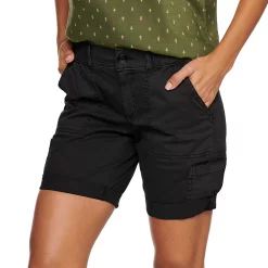 Petite Sonoma Goods For Life® Comfort Waist Utility Bermuda Shorts -Sonoma Clothing Store 5302595 Black