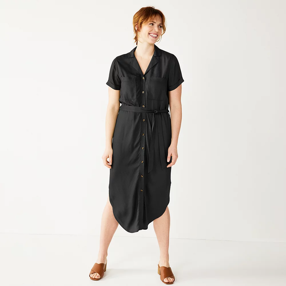 Petite Sonoma Goods For Life® Midi Shirtdress 6 Petite Sonoma Goods For Life® Midi Shirtdress - Image 4