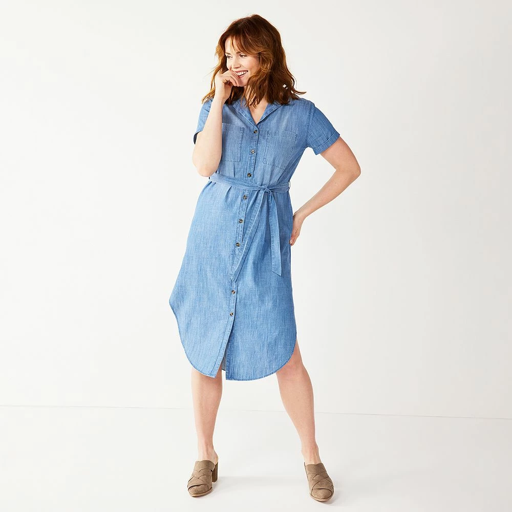 Petite Sonoma Goods For Life® Midi Shirtdress 4 Petite Sonoma Goods For Life® Midi Shirtdress - Image 2