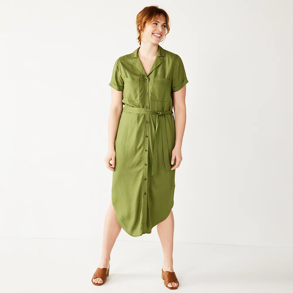 Petite Sonoma Goods For Life® Midi Shirtdress 5 Petite Sonoma Goods For Life® Midi Shirtdress - Image 3
