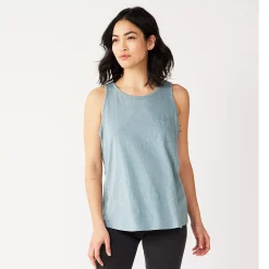 Women's Sonoma Goods For Life® High-Neck Tank -Sonoma Clothing Store 5467284 Blue Gray