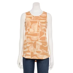 Women's Sonoma Goods For Life® High-Neck Tank -Sonoma Clothing Store 5467284 Tan Sun Geo