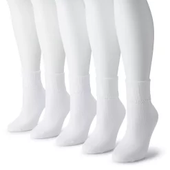 Women's Sonoma Goods For Life® 5-Pack Neutral Color Cuffed Crew Socks