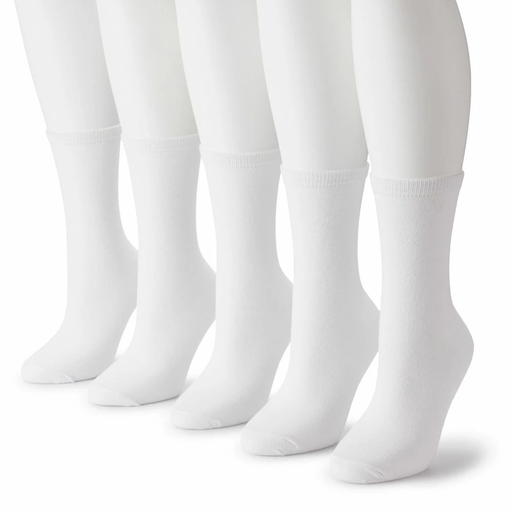 Women's Sonoma Goods For Life® 5 Pack Plain Knit Crew Socks 7 Women's Sonoma Goods For Life® 5 Pack Plain Knit Crew Socks - Image 5