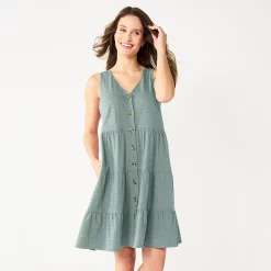 Women's Sonoma Goods For Life® Sleeveless Tiered Knit Dress