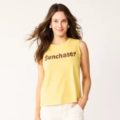 Women's Sonoma Goods For Life® Muscle Graphic Tank 32 Women's Sonoma Goods For Life® Muscle Graphic Tank -Sonoma Clothing Store 5504455 Sunchaser Yellow