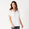 Women's Sonoma Goods For Life® Tunic Tee 2 Women's Sonoma Goods For Life® Tunic Tee -Sonoma Clothing Store 5508079 White
