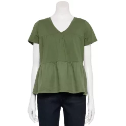 Women's Sonoma Goods For Life® Tiered V-Neck Top