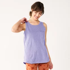 Petite Sonoma Goods For Life® High-Neck Pocket Tank 8 Petite Sonoma Goods For Life® High-Neck Pocket Tank -Sonoma Clothing Store 5508897 Leland Purple