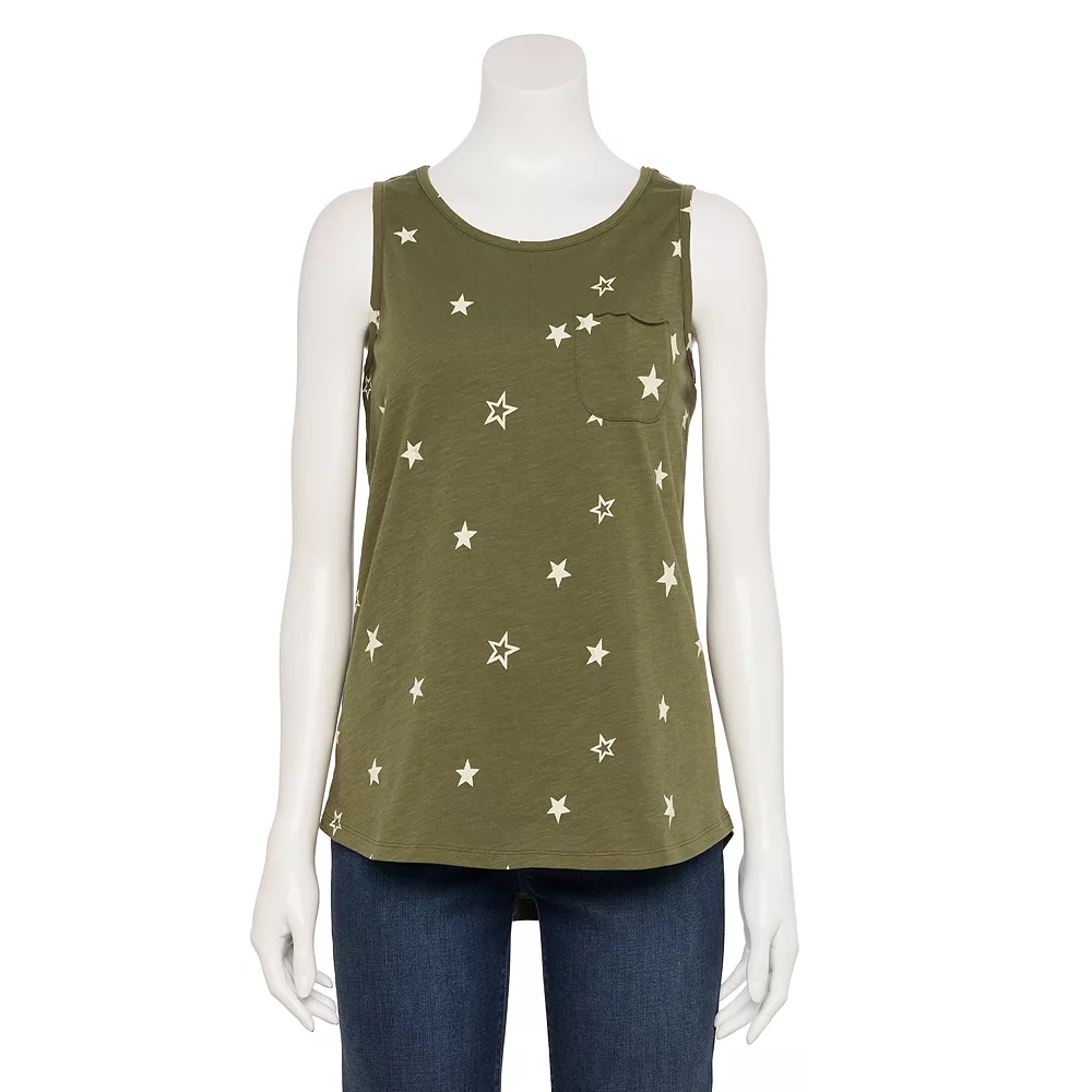Petite Sonoma Goods For Life® High-Neck Pocket Tank 4 Petite Sonoma Goods For Life® High-Neck Pocket Tank - Image 2