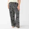 Plus Size Sonoma Goods For Life® Linen-Blend Wide-Leg Pants -Sonoma Clothing Store 5517827 Black Floral
