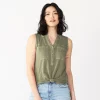 Women's Sonoma Goods For Life® Popover V-neck Utility Tank -Sonoma Clothing Store 5522895 Olive