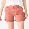 Women's Sonoma Goods For Life® Paperbag waist Denim Shorts -Sonoma Clothing Store 5523356 Muted Mauve