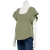 Maternity Sonoma Goods For Life® Squareneck Ruffle Top 1 Maternity Sonoma Goods For Life® Squareneck Ruffle Top -Sonoma Clothing Store 5525569 Galvanized Green