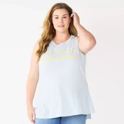 Plus Size Sonoma Goods For Life® Graphic Muscle Tank -Sonoma Clothing Store 5529302 Choose Happiness