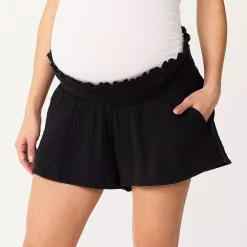 Maternity Sonoma Goods For Life® Smocked Shorts 10 Maternity Sonoma Goods For Life® Smocked Shorts -Sonoma Clothing Store 5532352 Pitch Black