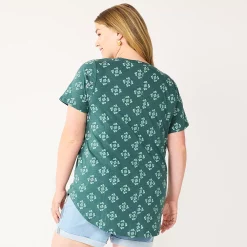 Plus Size Sonoma Goods For Life® V-Neck Tunic Tee -Sonoma Clothing Store 5532474 ALT