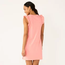 Women's Sonoma Goods For Life® Ruffle Sleeveless Knit Dress -Sonoma Clothing Store 5535468 ALT