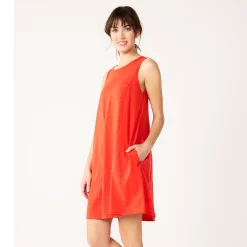 Women's Sonoma Goods For Life® Sleeveless Swing Dress -Sonoma Clothing Store 5546448 Red