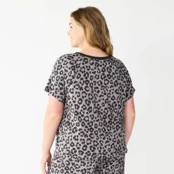 Plus Size Sonoma Goods For Life® Essential Short Sleeve Pajama Top -Sonoma Clothing Store 5553637 ALT