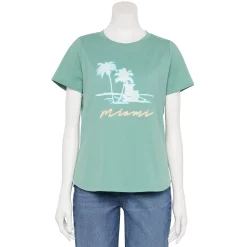 Women's Sonoma Goods For Life® Summer Graphic Tees -Sonoma Clothing Store 5558324 Miami Blue Gray