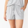 Women's Sonoma Goods For Life® Essential Pajama Shorts -Sonoma Clothing Store 5558710 Heather Gray
