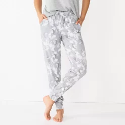 Women's Sonoma Goods For Life® Essential Banded Bottom Pajama Pants -Sonoma Clothing Store 5558711 Gray Moon