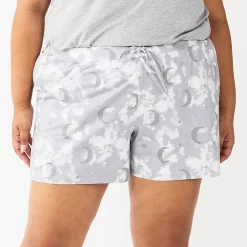 Plus Size Sonoma Goods For Life® Essential Pajama Shorts 9 Plus Size Sonoma Goods For Life® Essential Pajama Shorts -Sonoma Clothing Store 5558715 Gray Moon