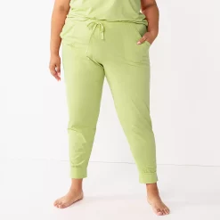 Plus Size Sonoma Goods For Life® Essential Banded Bottom Pajama Pants -Sonoma Clothing Store 5558717 Walace Green