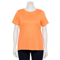 Petite Plus Size Sonoma Goods For Life® Crewneck Tee -Sonoma Clothing Store 5572597 Apricot Harvest