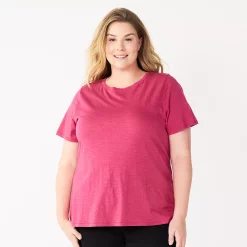 Petite Plus Size Sonoma Goods For Life® Crewneck Tee -Sonoma Clothing Store 5572597 Berry Blossom