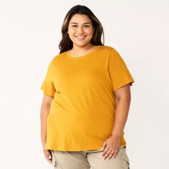 Petite Plus Size Sonoma Goods For Life® Crewneck Tee -Sonoma Clothing Store 5572597 Gold
