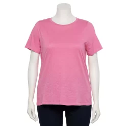 Petite Plus Size Sonoma Goods For Life® Crewneck Tee -Sonoma Clothing Store 5572597 Mauve Peony