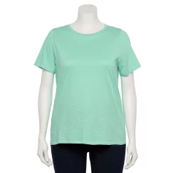 Petite Plus Size Sonoma Goods For Life® Crewneck Tee -Sonoma Clothing Store 5572597 Shy Green