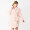 Plus Size Sonoma Goods For Life® Short Plush Robe 1 Plus Size Sonoma Goods For Life® Short Plush Robe -Sonoma Clothing Store 5574695 Pink Animal