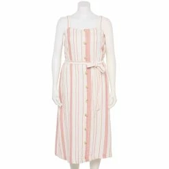 Plus Size Sonoma Goods For Life® Button Front Midi Dress