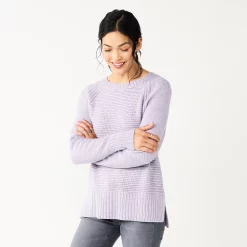 Women's Sonoma Goods For Life® Textured Raglan Sweater -Sonoma Clothing Store 5579791 Berry