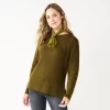 Women's Sonoma Goods For Life® Textured Raglan Sweater -Sonoma Clothing Store 5579791 Olive