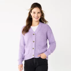 Women's Sonoma Goods For Life® Cropped Cardigan 14 Women's Sonoma Goods For Life® Cropped Cardigan -Sonoma Clothing Store 5581344 Violet