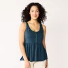 Women's Sonoma Goods For Life® Button Utility Tank -Sonoma Clothing Store 5583719 Navy Blue