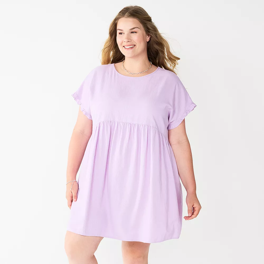 Plus Size Sonoma Goods For Life® Ruffled A-Line Mini Dress 4 Plus Size Sonoma Goods For Life® Ruffled A-Line Mini Dress - Image 2