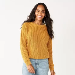Petite Sonoma Goods For Life® Drop Shoulder Pullover Sweater -Sonoma Clothing Store 5587850 Gold