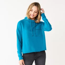Women's Sonoma Goods For Life® Cozy Relaxed Hoodie -Sonoma Clothing Store 5589293 Medium Blue