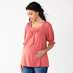 Maternity Sonoma Goods For Life® Relaxed Back-Tie Top -Sonoma Clothing Store 5590443 Mauve