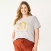 Plus Size Sonoma Goods For Life® Relaxed Graphic Tee -Sonoma Clothing Store 5611932 Gray Desert Dreams